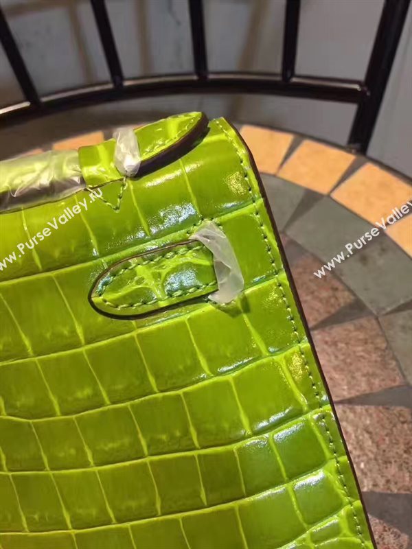 Hermes mini 22cm crocodile green Kelly bag 5226