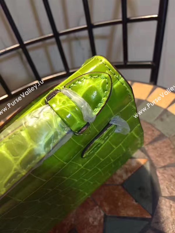 Hermes mini 22cm crocodile green Kelly bag 5226