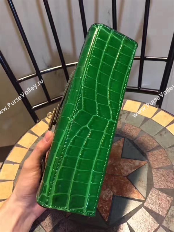 Hermes mini 22cm crocodile green Kelly bag 5228
