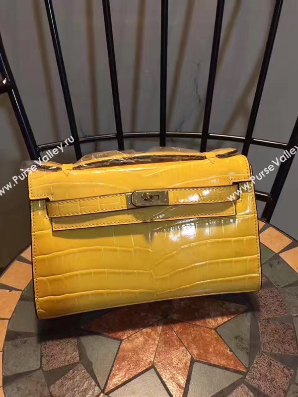 Hermes mini 22cm crocodile yellow Kelly bag 5229