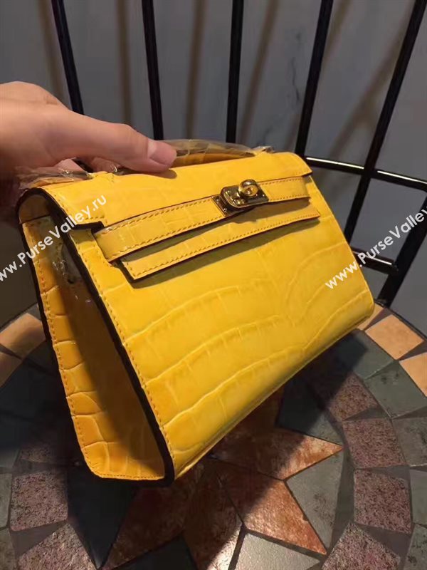 Hermes mini 22cm crocodile yellow Kelly bag 5229