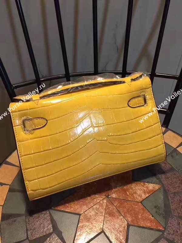 Hermes mini 22cm crocodile yellow Kelly bag 5229
