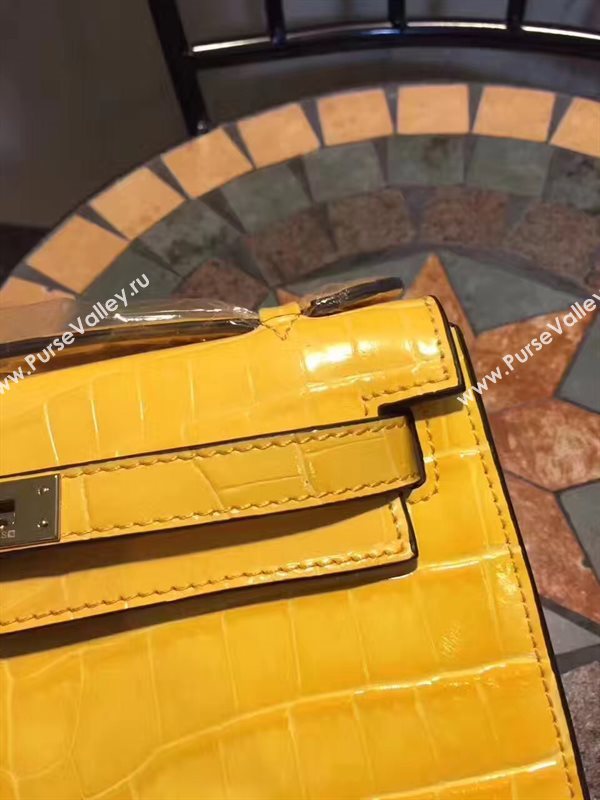 Hermes mini 22cm crocodile yellow Kelly bag 5229