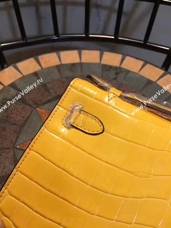 Hermes mini 22cm crocodile yellow Kelly bag 5229