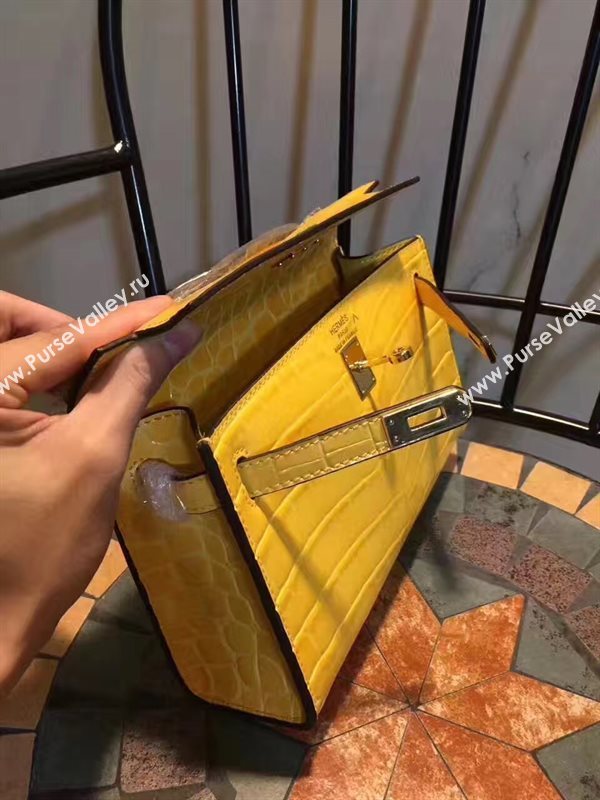 Hermes mini 22cm crocodile yellow Kelly bag 5229