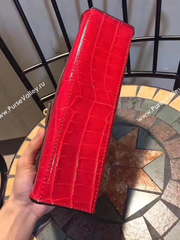 Hermes mini 22cm crocodile red Kelly bag 5230