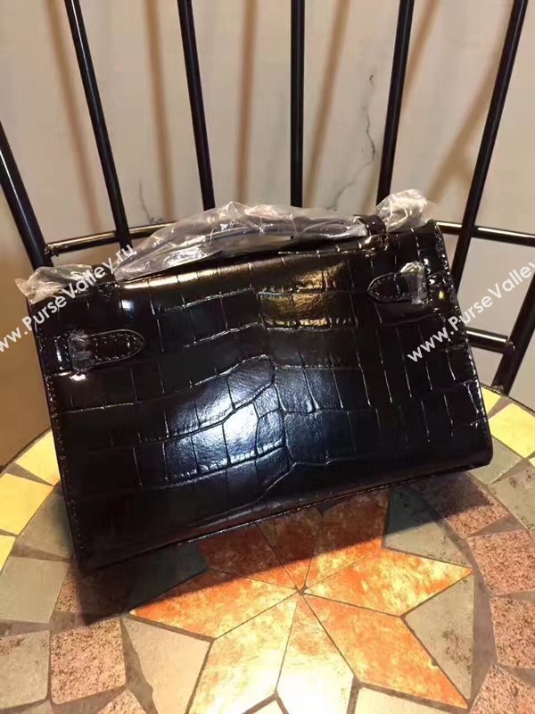 Hermes mini 22cm crocodile black Kelly bag 5231