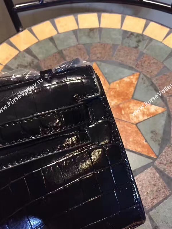 Hermes mini 22cm crocodile black Kelly bag 5231