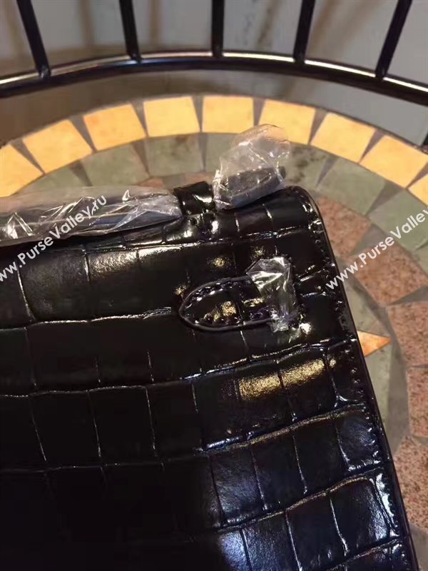 Hermes mini 22cm crocodile black Kelly bag 5231