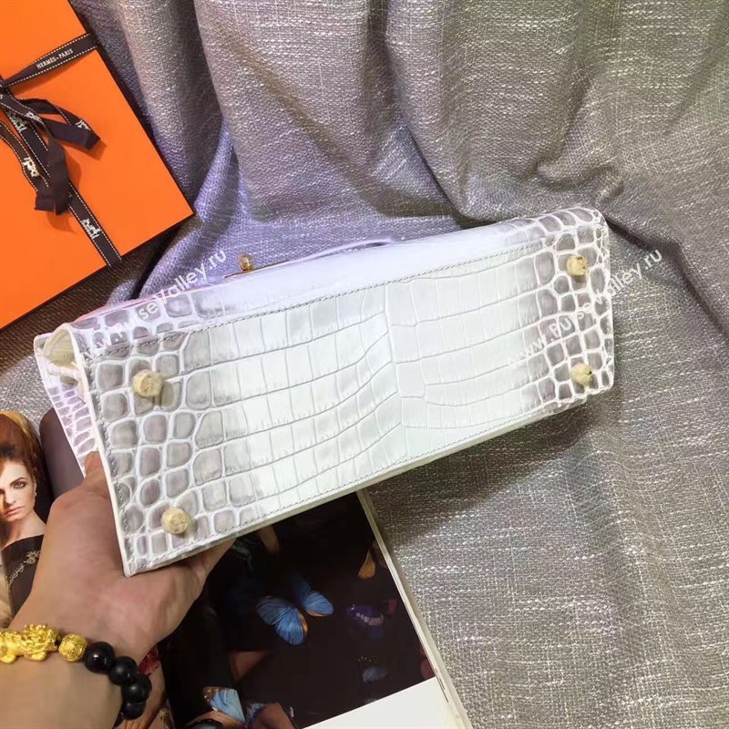 Hermes crocodile white Kelly bags 5232