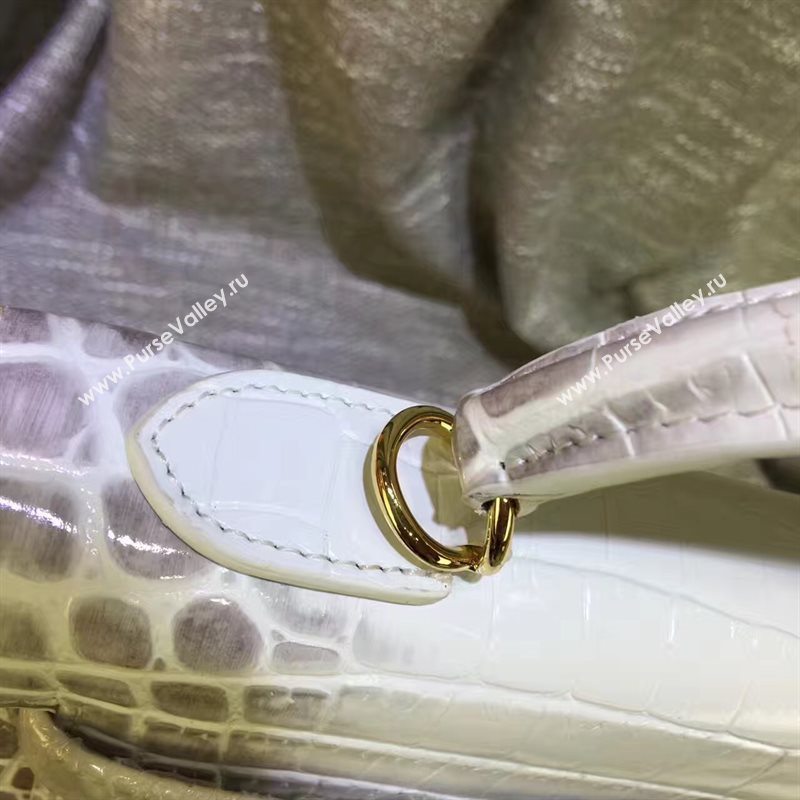 Hermes crocodile white Kelly bags 5232