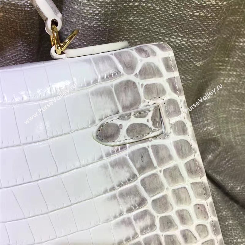 Hermes crocodile white Kelly bags 5232