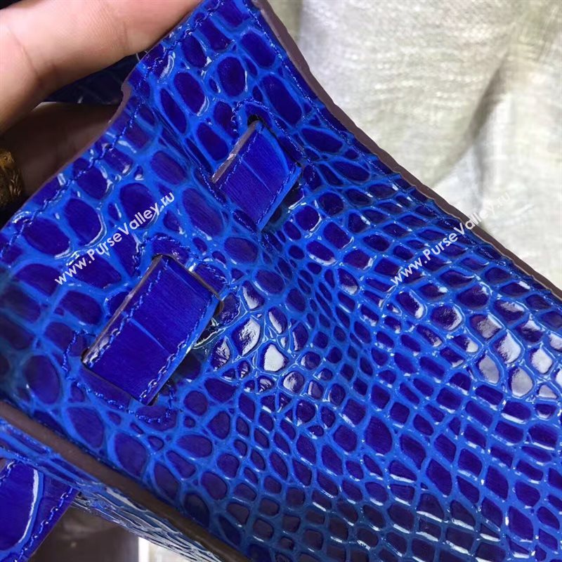 Hermes crocodile navy Kelly bags 5233