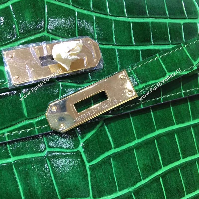 Hermes crocodile green Kelly bags 5234