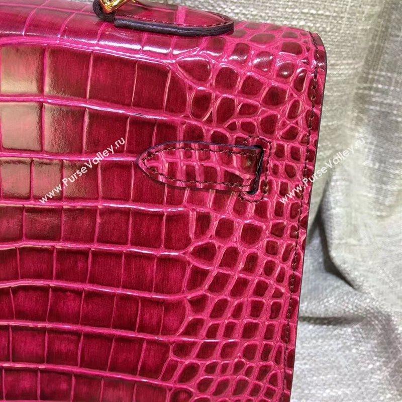 Hermes crocodile wine Kelly bags 5235