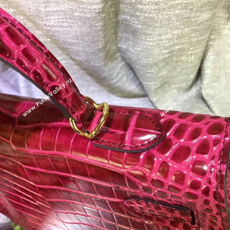 Hermes crocodile wine Kelly bags 5235