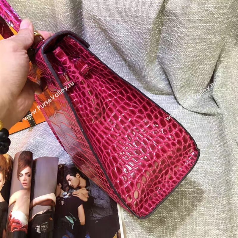 Hermes crocodile wine Kelly bags 5235