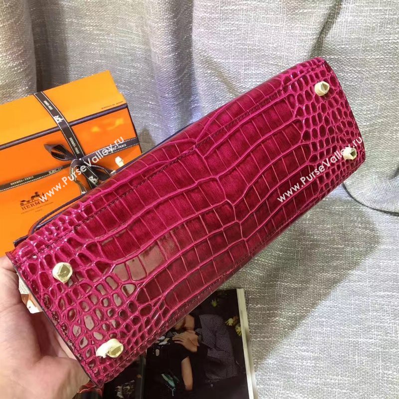 Hermes crocodile wine Kelly bags 5235