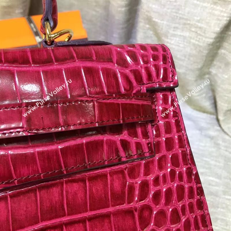 Hermes crocodile wine Kelly bags 5235