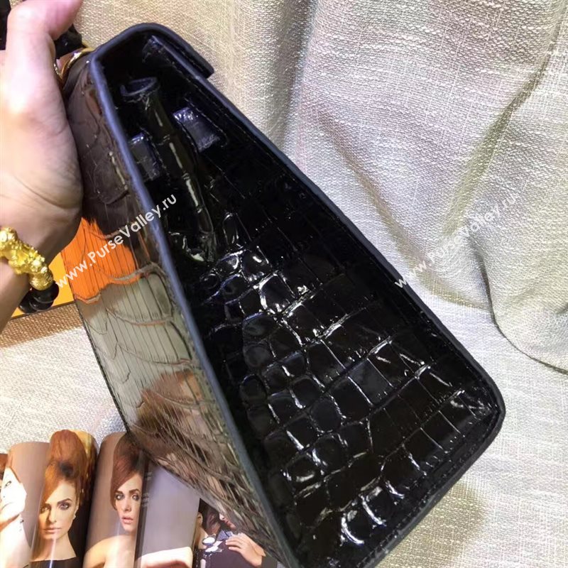 Hermes crocodile black Kelly bags 5236