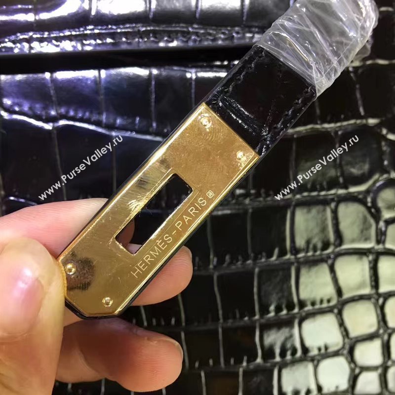 Hermes crocodile black Kelly bags 5236