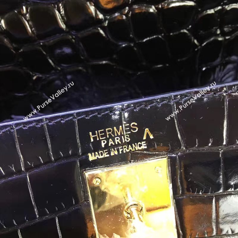 Hermes crocodile black Kelly bags 5236