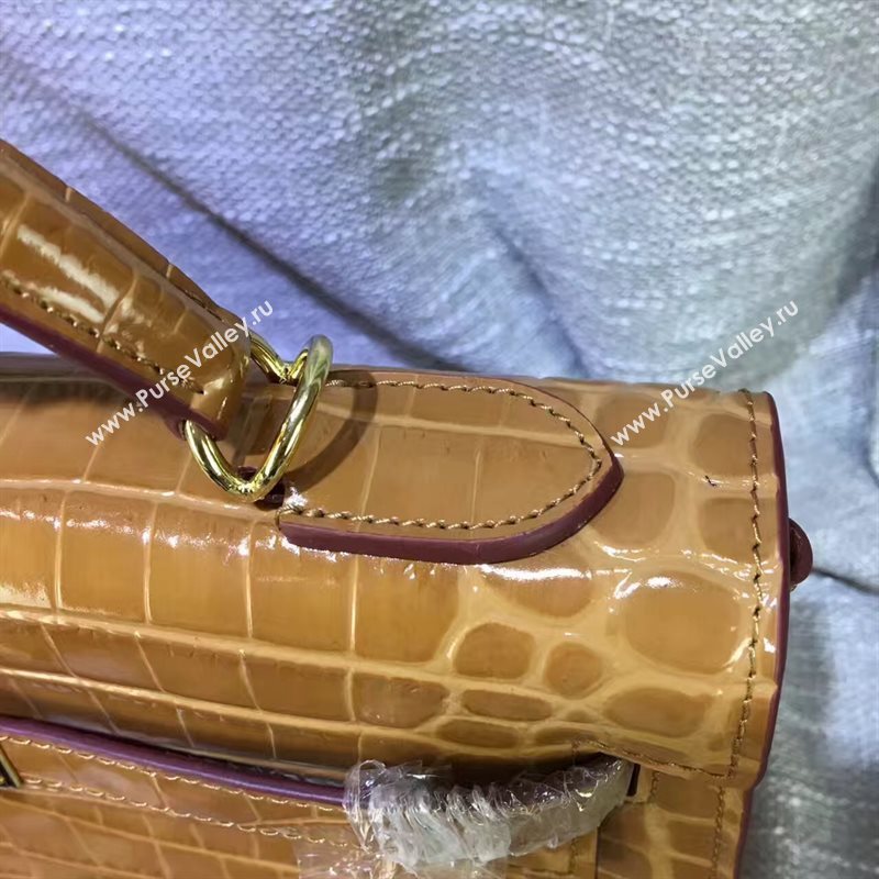 Hermes crocodile tan Kelly bags 5238