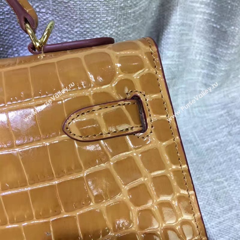 Hermes crocodile tan Kelly bags 5238
