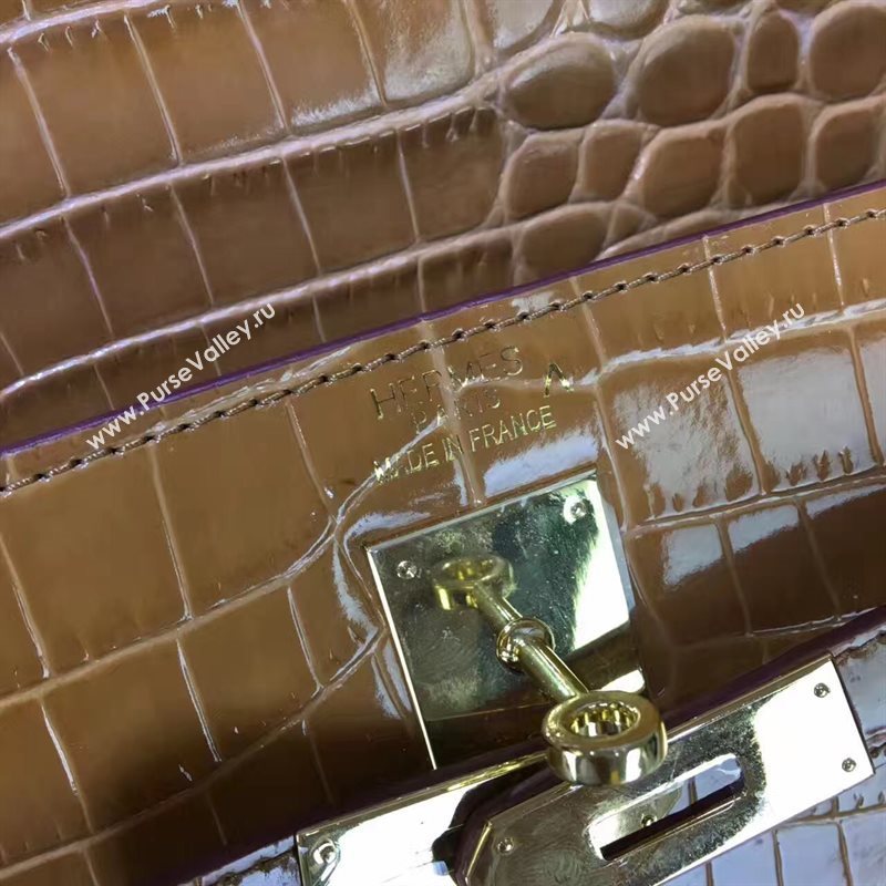 Hermes crocodile tan Kelly bags 5238