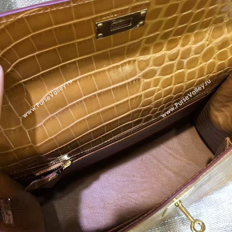 Hermes crocodile tan Kelly bags 5238
