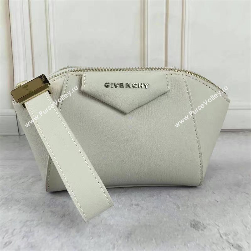 Givenchy light gray clutch zipper bag 5358
