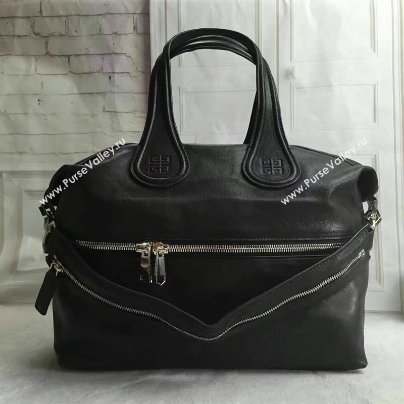 Givenchy large nightingale black silver v bag 5362