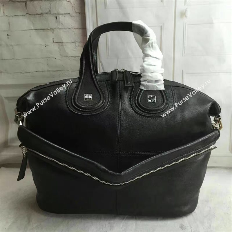 Givenchy black large nightingale lambskin bag 5378