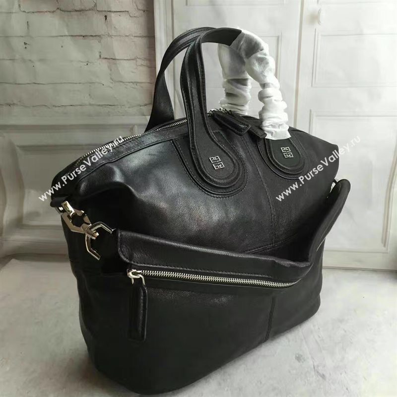 Givenchy black large nightingale lambskin bag 5378