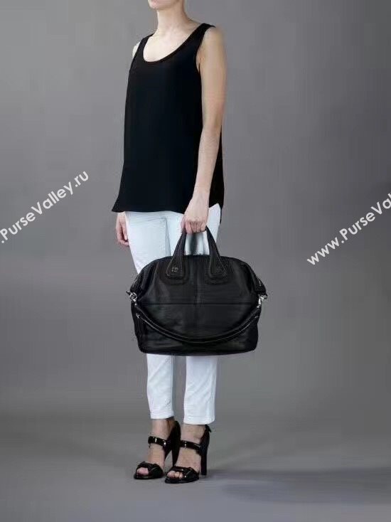 Givenchy large dark coffee nightingale lambskin bag 5383