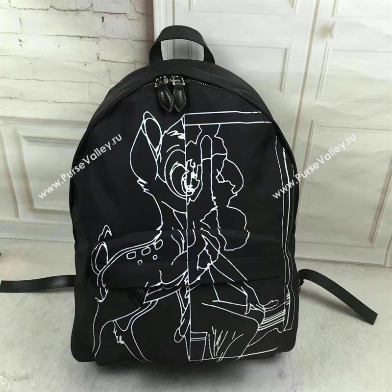 Givenchy canvas backpack black white with bag 5300