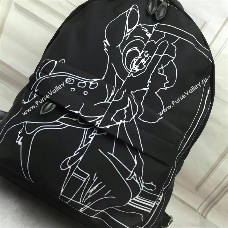 Givenchy canvas backpack black white with bag 5300