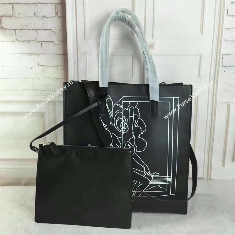 Givenchy large calfskin black shopping bag 5302