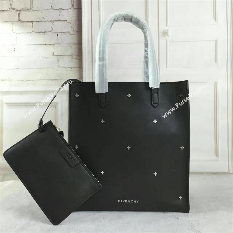 Givenchy medium calfskin black shopping bag 5304