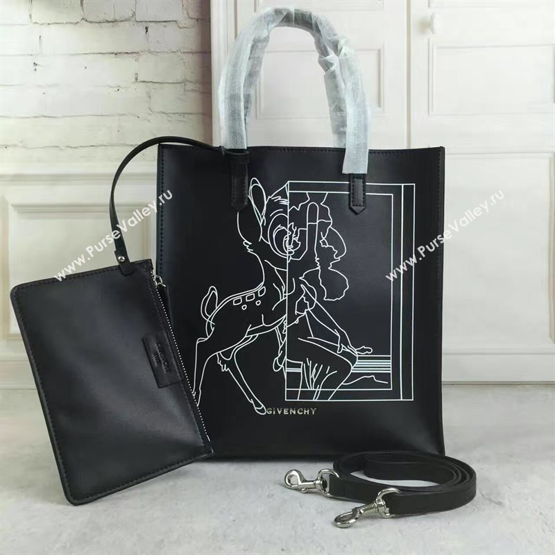 Givenchy medium calfskin shopping black bag 5305