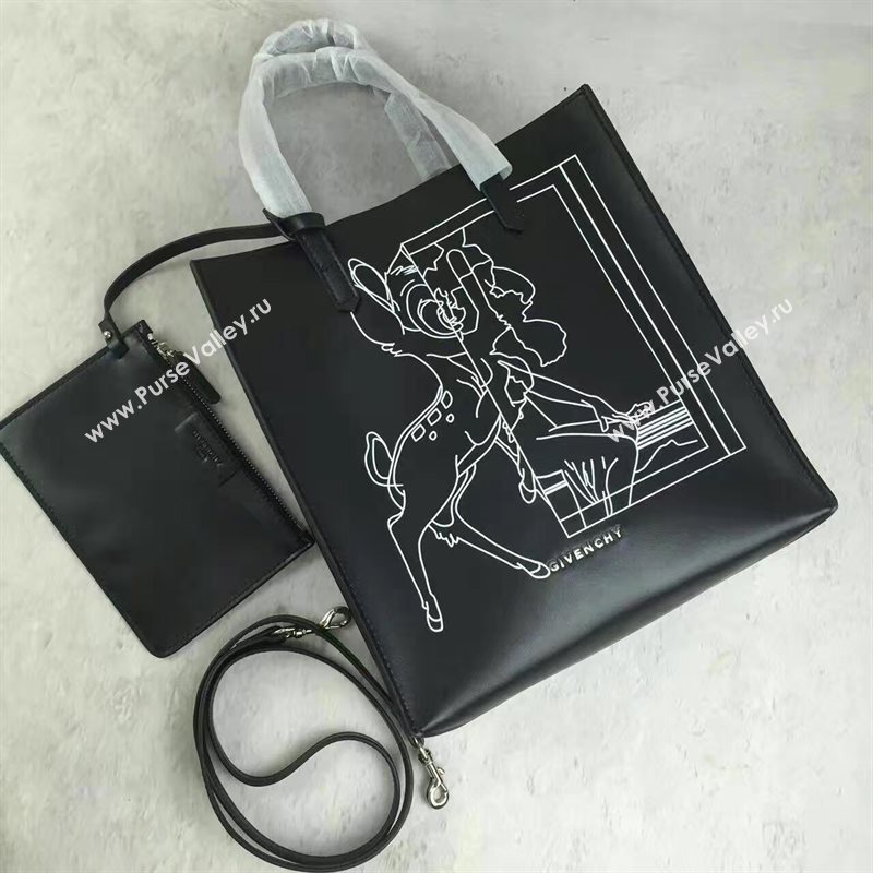 Givenchy medium calfskin shopping black bag 5305