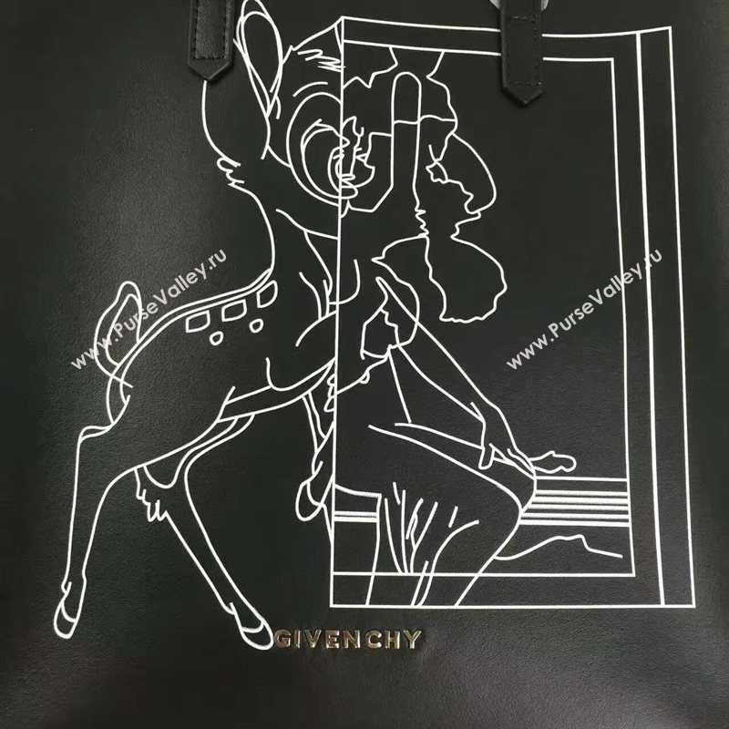 Givenchy medium calfskin shopping black bag 5305