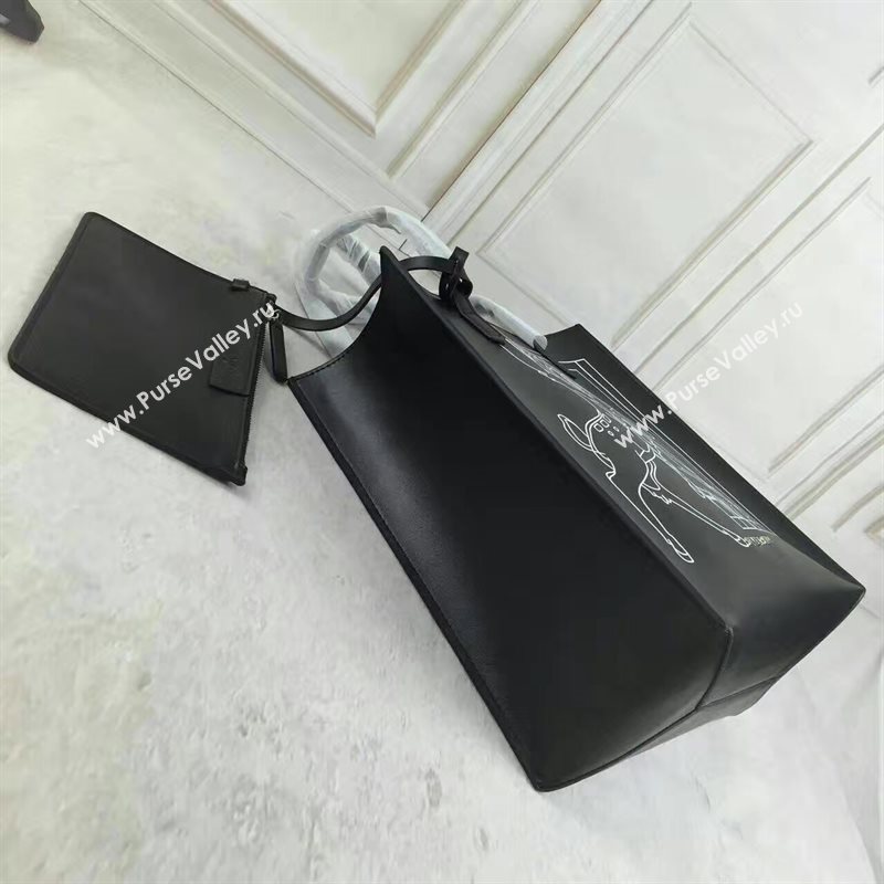 Givenchy medium calfskin shopping black bag 5305
