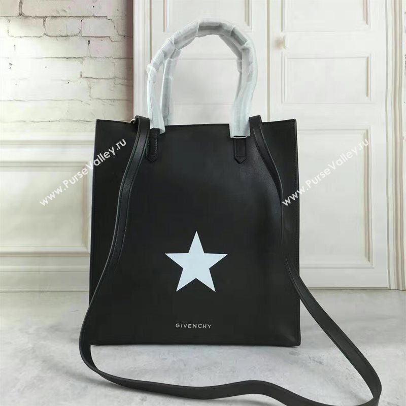 Givenchy medium calfskin shopping black star v bag 5306