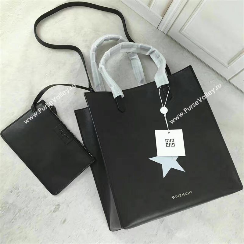 Givenchy medium calfskin shopping black star v bag 5306