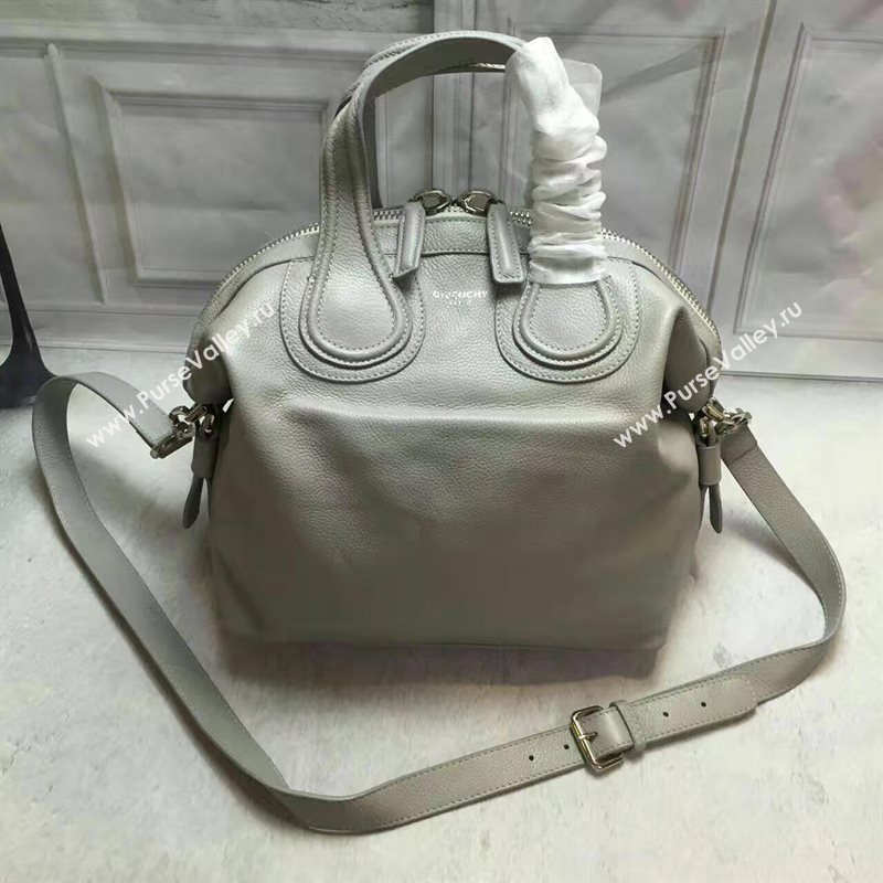 Givenchy medium light gray nightingale goatskin bag 5323
