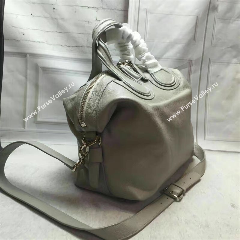 Givenchy medium light gray nightingale goatskin bag 5323
