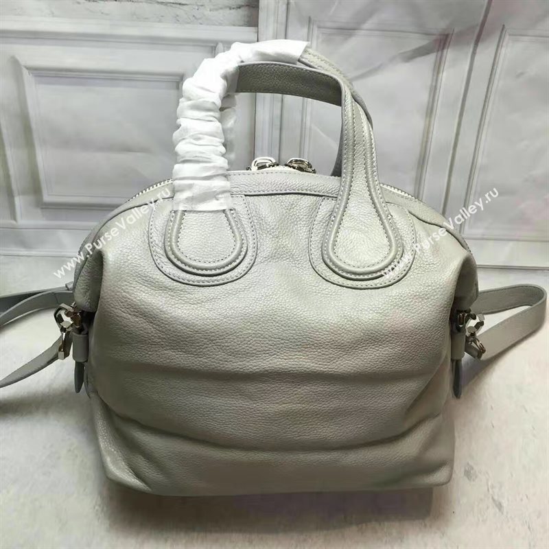 Givenchy medium light gray nightingale goatskin bag 5323