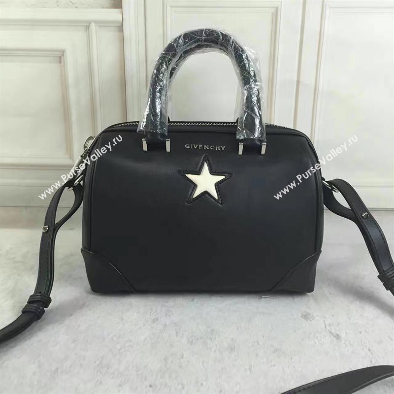 Givenchy small lucrezia satchel black v star white bag 5445