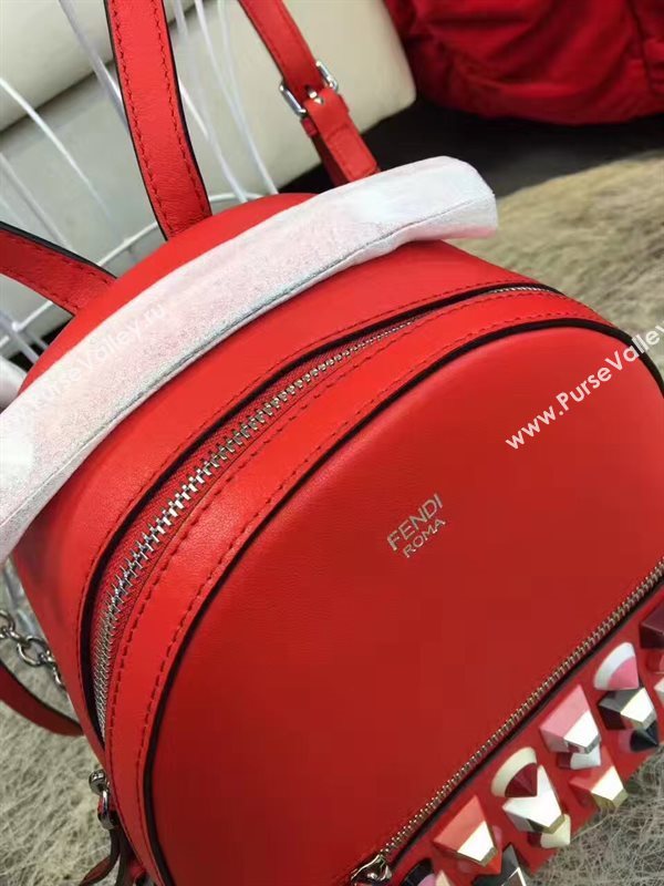 Fendi peekaboo mini red backpack bag 5446